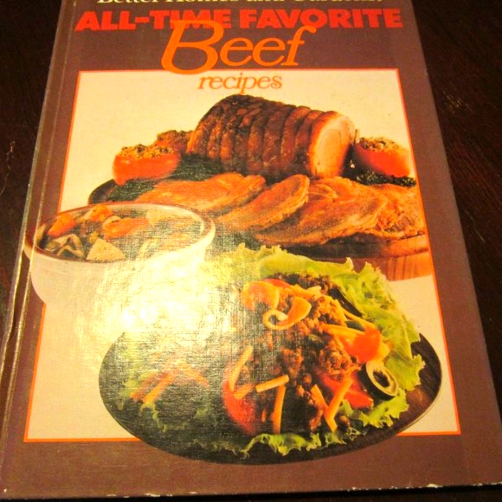 🥩🍖🍔 Vintage 1970's "BHG All-Time Favorite Beef Recipes" Cookbook - HC